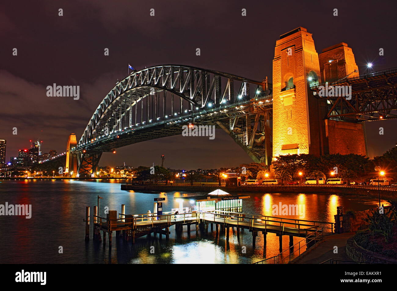 Lights are on sydney bridge hi-res stock photography and images - Alamy