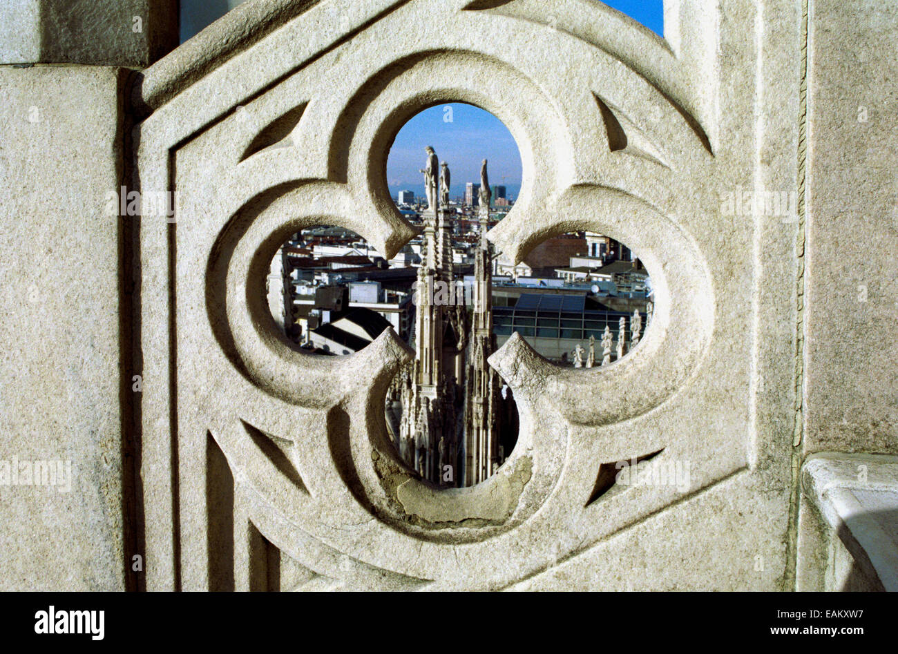 Italy, Lombardy, Milan, the Duomo Roof, Spire Stock Photo