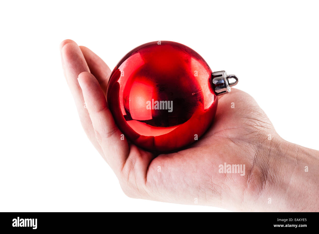 a christmas ball isolated over a white background Stock Photo - Alamy