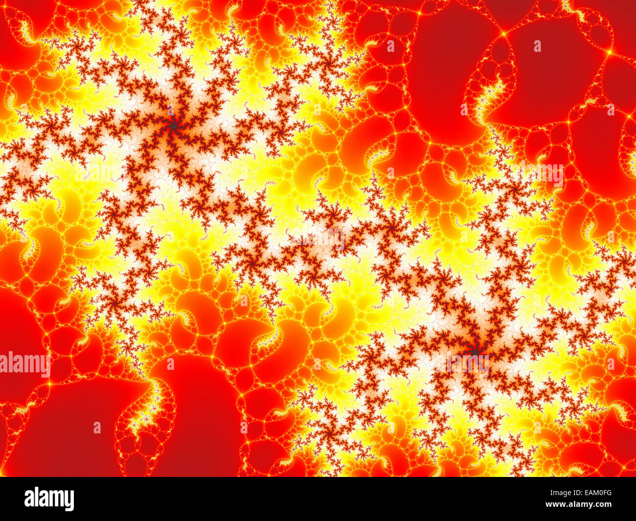 Digital visualization of a colourful fractal called Julia set. Mathematical Background Stock Photo