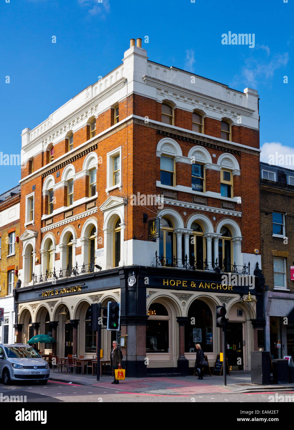 The Hope & Anchor pub on Upper Street Islington London N1 UK built in 1880 and famous as a pub