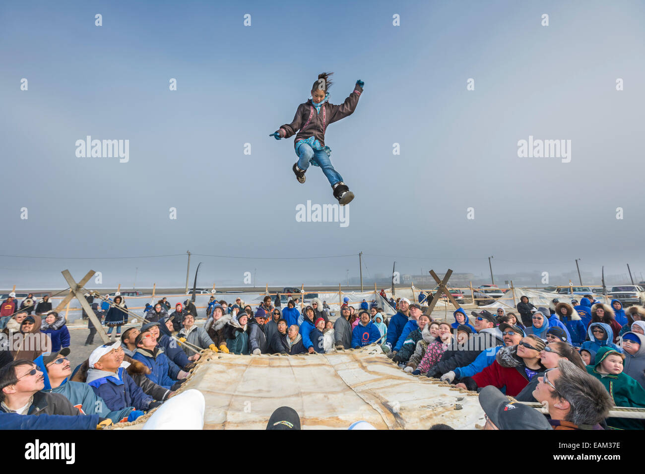 Alaskan native eskimo blanket toss hires stock photography and images