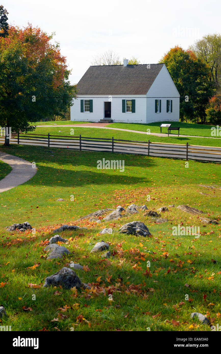 The Dunker Church, Antietam National Battlefield, Sharpsburg, Maryland, USA. Stock Photo