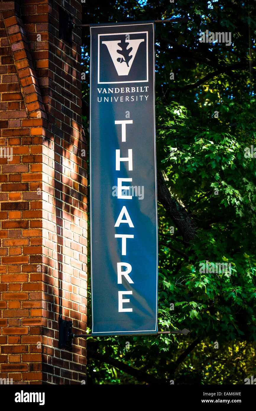 A Banner Hangs At The Entrance To The Theater On The Grounds Of