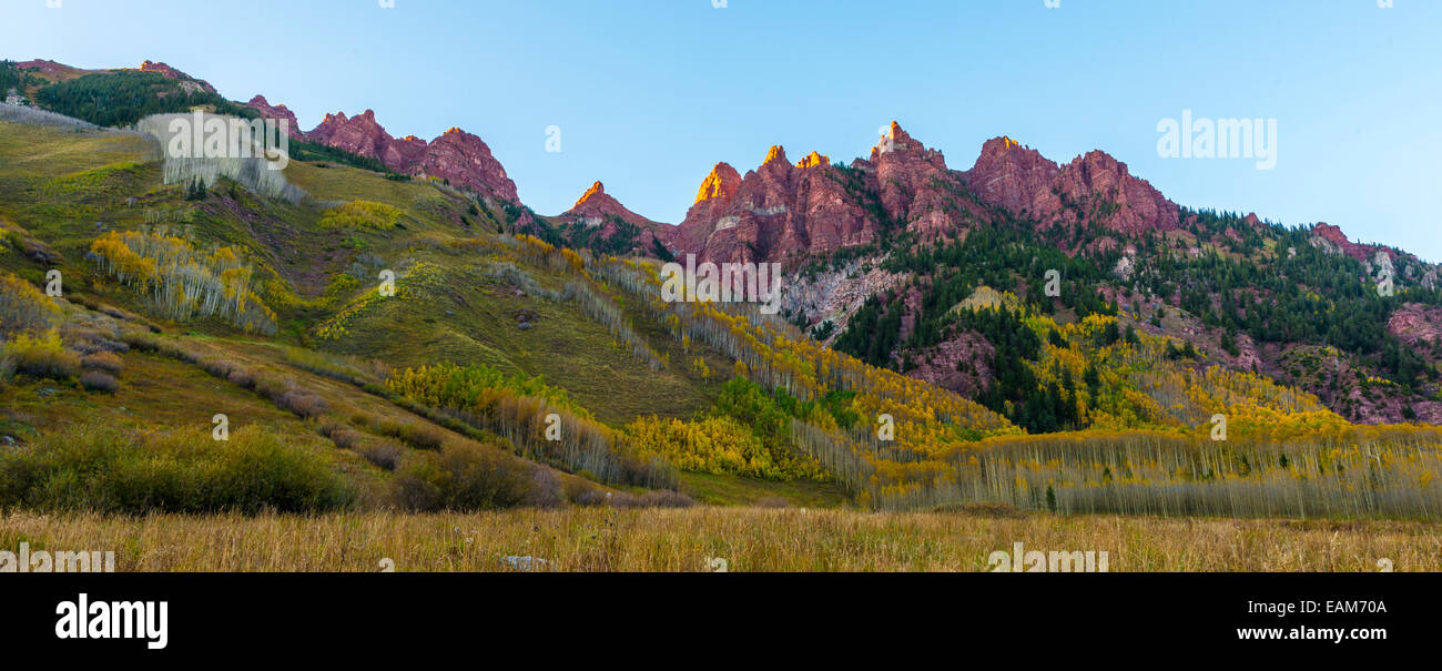 Red Mountains near the Maroon Bells Stock Photo