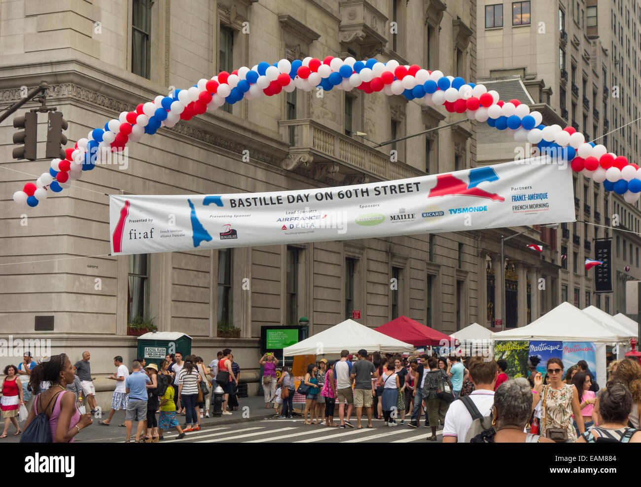 Bastille day street fair in NYC Stock Photo Alamy