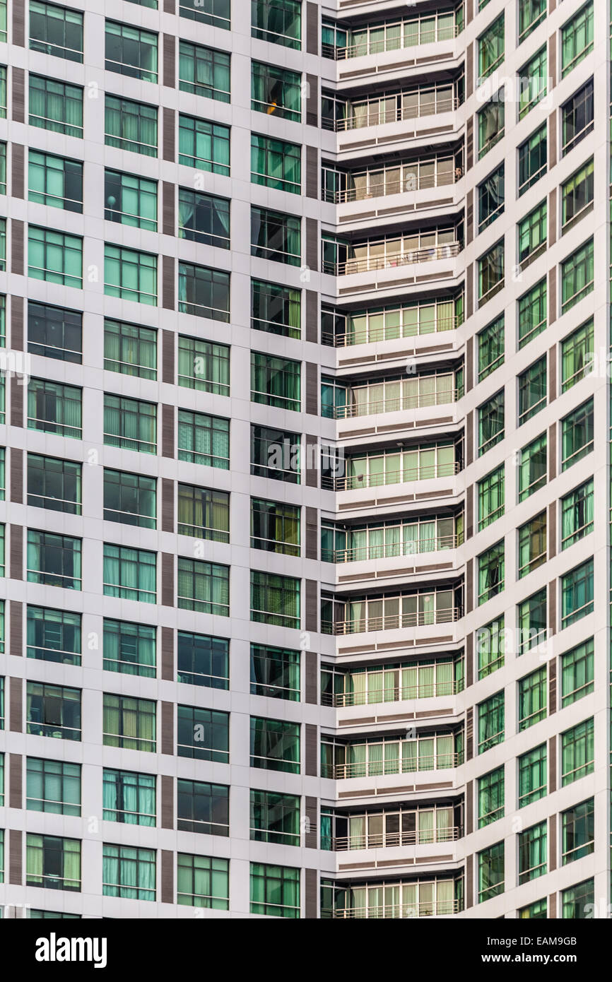 detail of a high rise condo in thailand Stock Photo