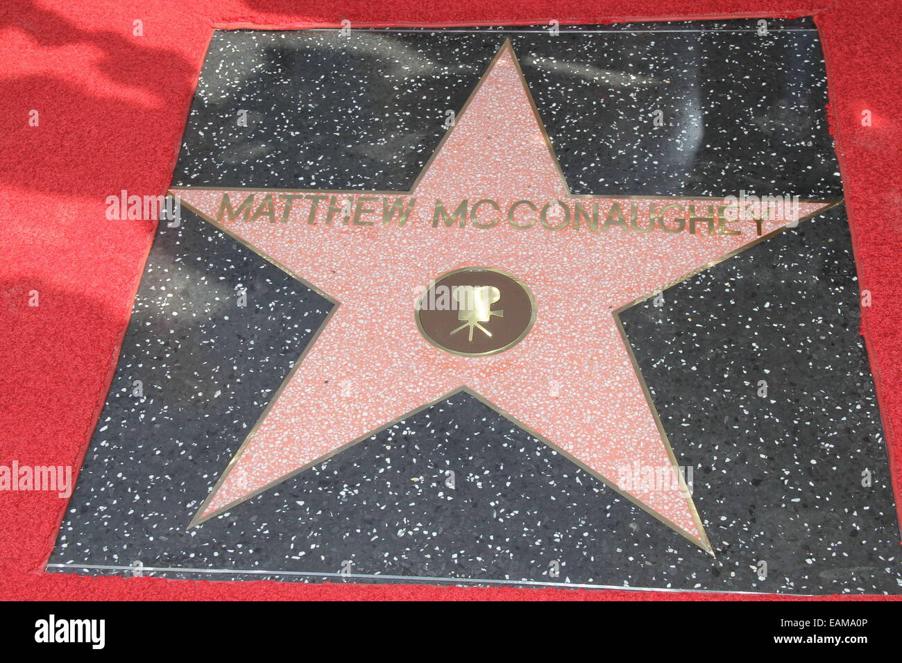 Hollywood, California, USA. 17th Nov, 2014. I15717CHW.Matthew McConaughey Honored With Star On The Hollywood Walk Of Fame.6931 Hollywood Boulevard, Hollywood, CA.11/17/2014.MATTHEW MCCONAUGHEY'S HOLLYWOOD WALK OF FAME STAR .©Clinton H. Wallace/Photomundo/ Photos inc Credit:  Clinton Wallace/Globe Photos/ZUMA Wire/Alamy Live News Stock Photo