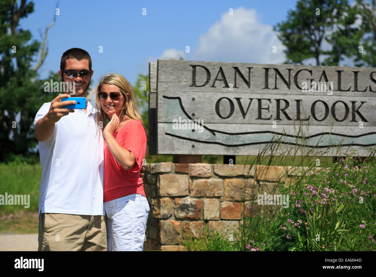 Couple at Dan Ingalls Overlook, Bath County, Virginia near Homestead