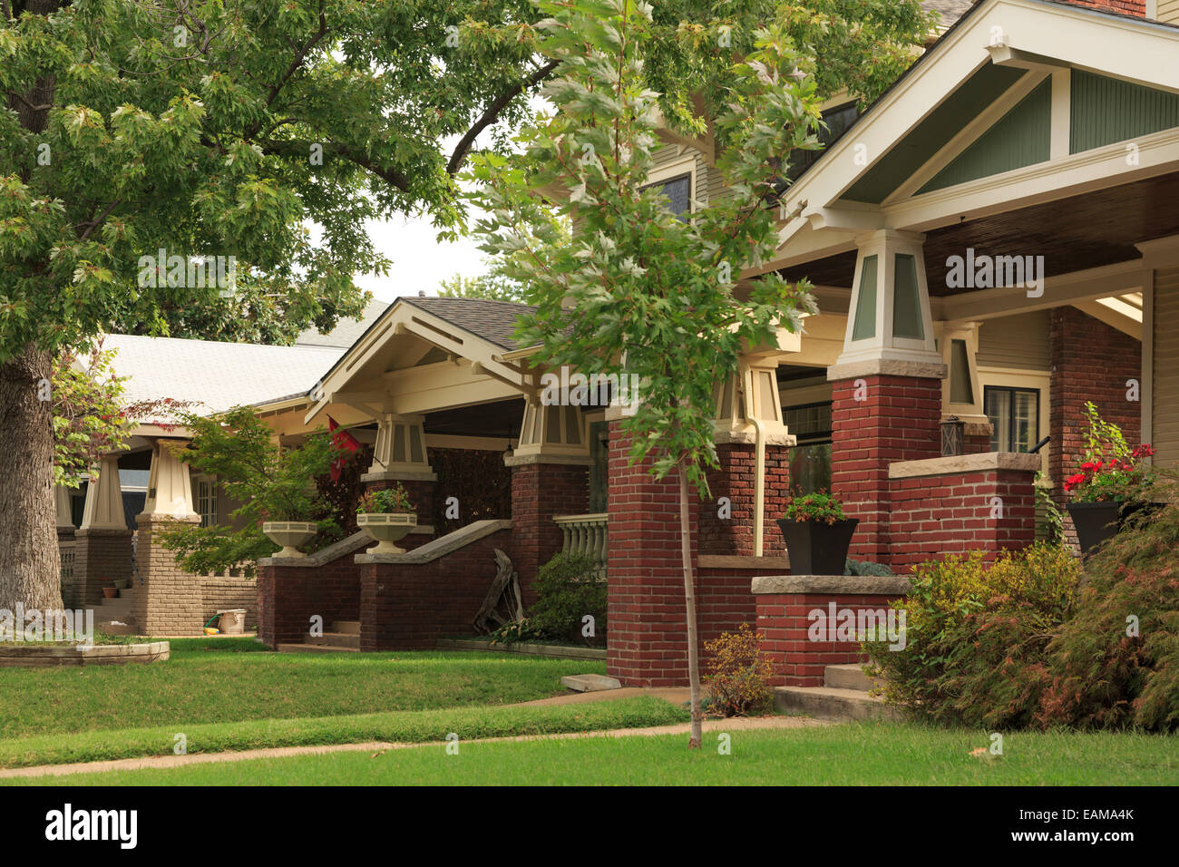 Cherry Street Neighborhood, Tulsa, Oklahoma, USA Stock Photo