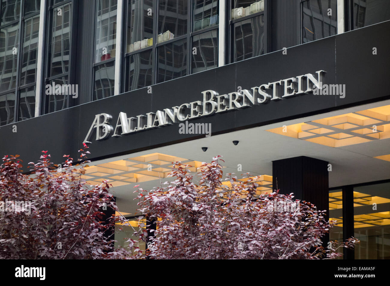 Alliance Bernstein asset management company in NYC Stock Photo