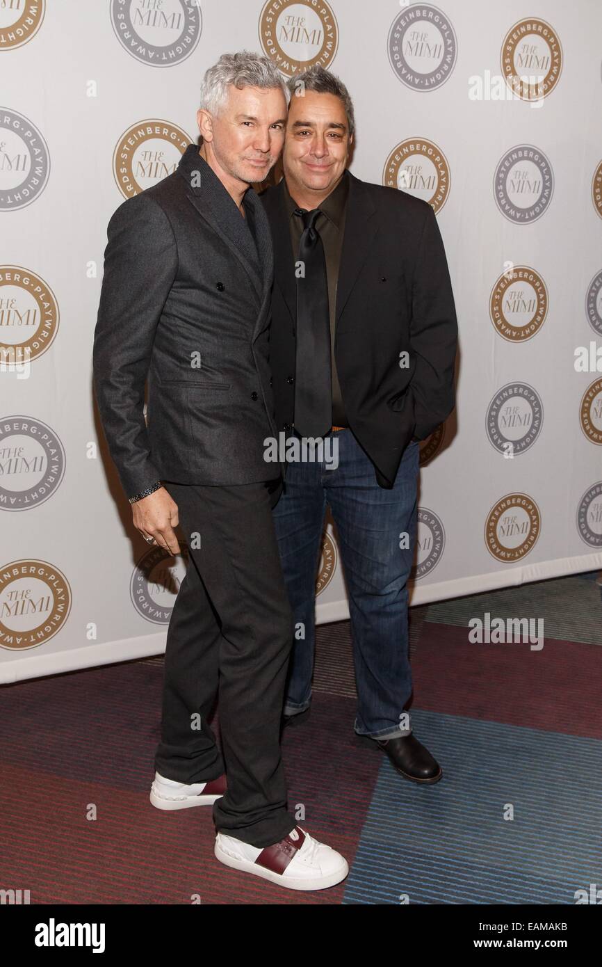 New York, NY, USA. 17th Nov, 2014. Baz Luhrmann, Stephen Adly Guirgis at arrivals for The Harold and Mimi Steinberg Charitable Trust Host 2014 Steinberg Distinguished Playwright Award, Mitzi E. Newhouse Theater at Lincoln Center, New York, NY November 17, 2014. Credit:  Jason Smith/Everett Collection/Alamy Live News Stock Photo
