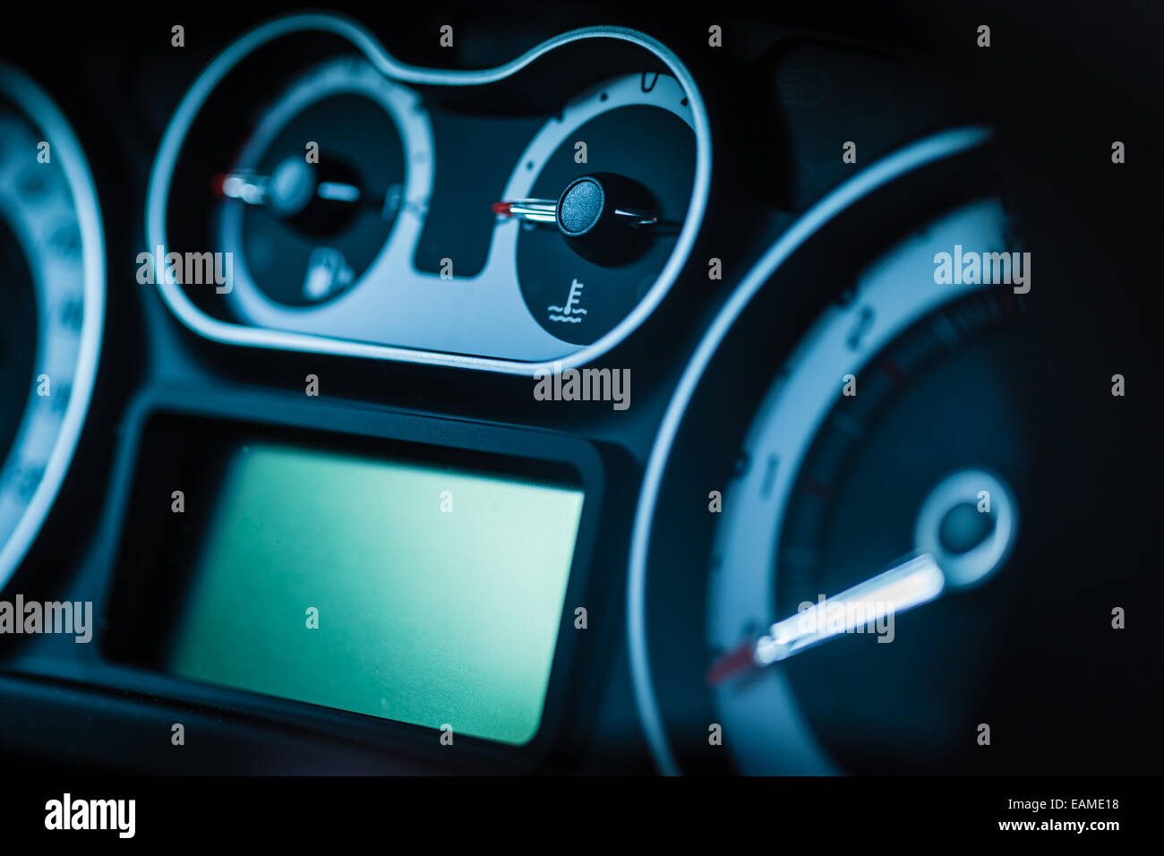 Dashboard digital display car mileage hires stock photography and