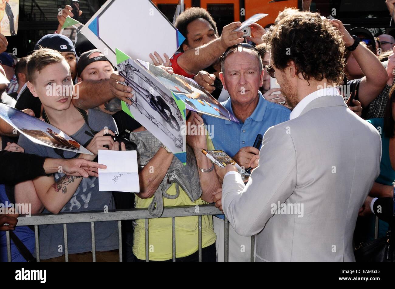 Los Angeles, CA, USA. 17th Nov, 2014. Matthew McConaughey at the induction ceremony for Star on the Hollywood Walk of Fame for Matthew McConaughey, Hollywood Boulevard, Los Angeles, CA November 17, 2014. Credit:  Michael Germana/Everett Collection/Alamy Live News Stock Photo