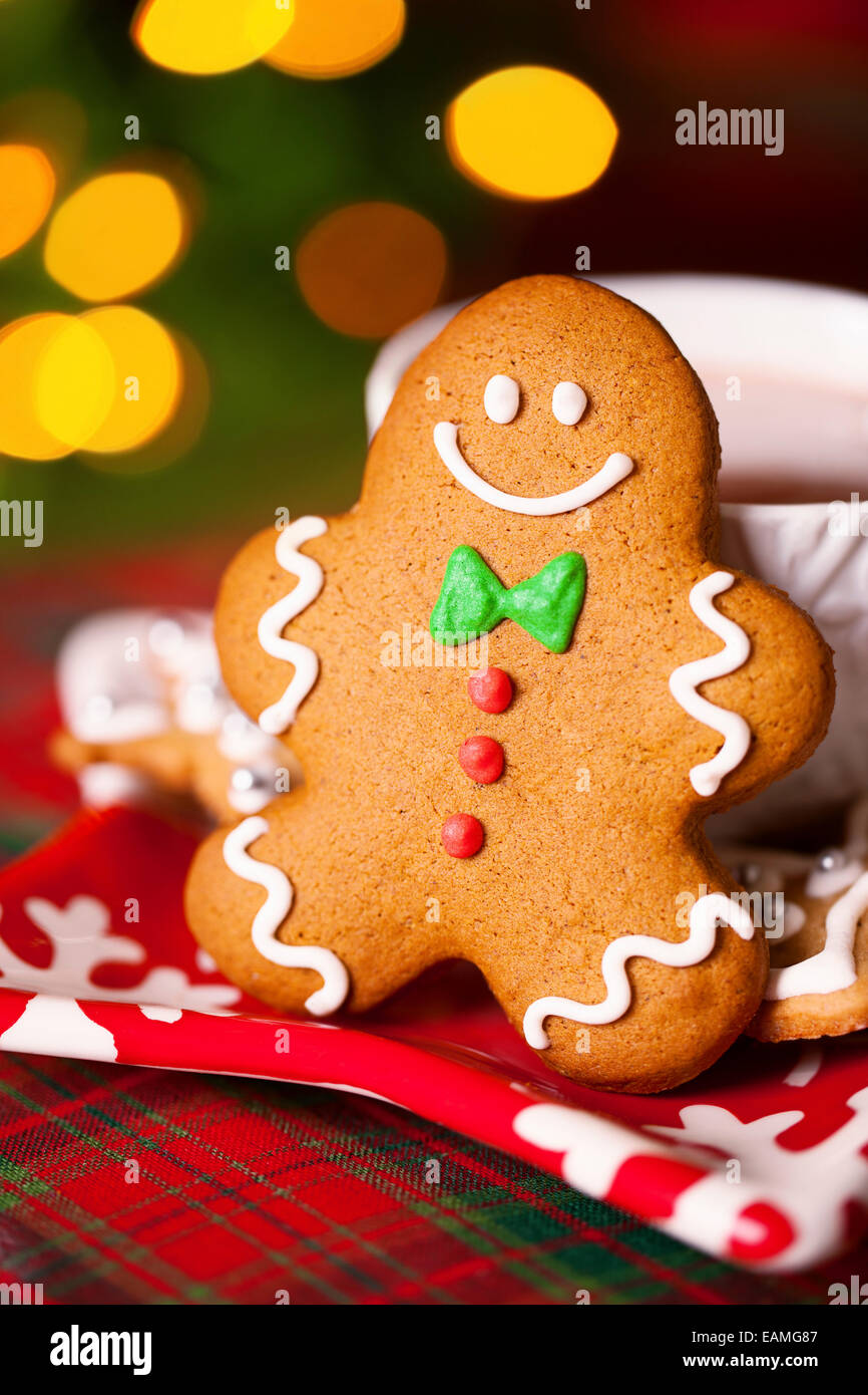 Gingerbread man christmas cookie Stock Photo Alamy