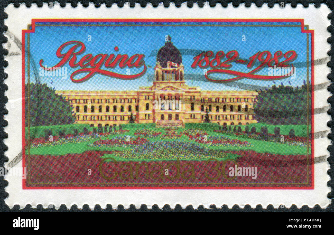 Postage stamp printed in Canada, dedicated to the centennial of the