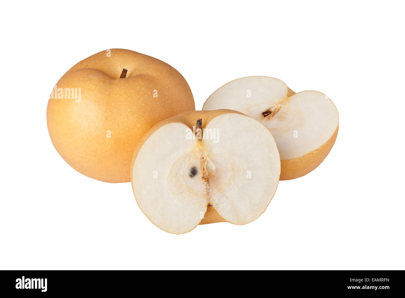 Asian pears isolated on white background Stock Photo