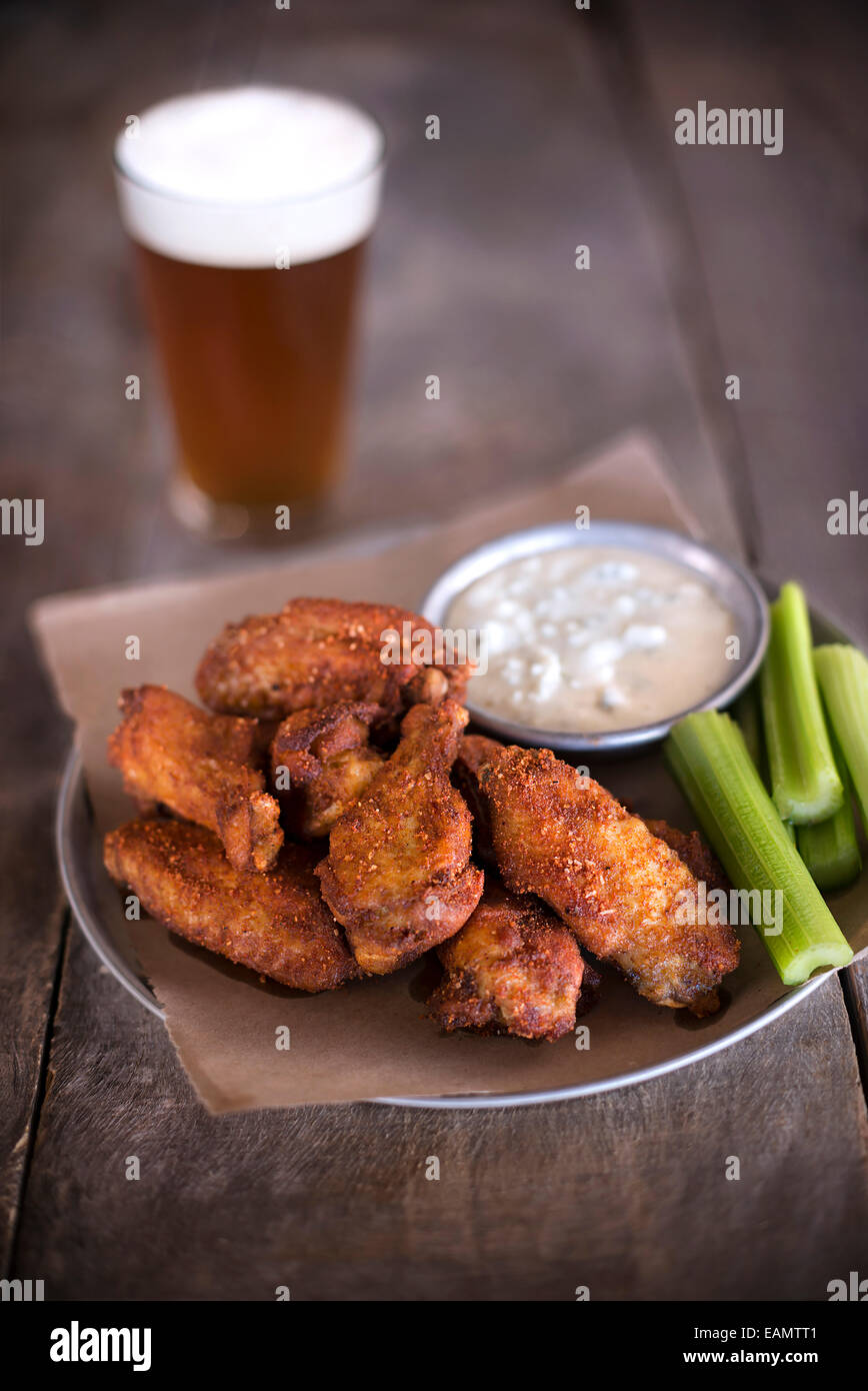 Tray dry rub wings celery hires stock photography and images Alamy