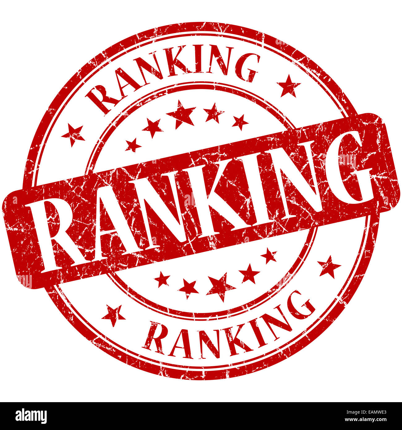 Ranking grunge red round stamp Stock Photo