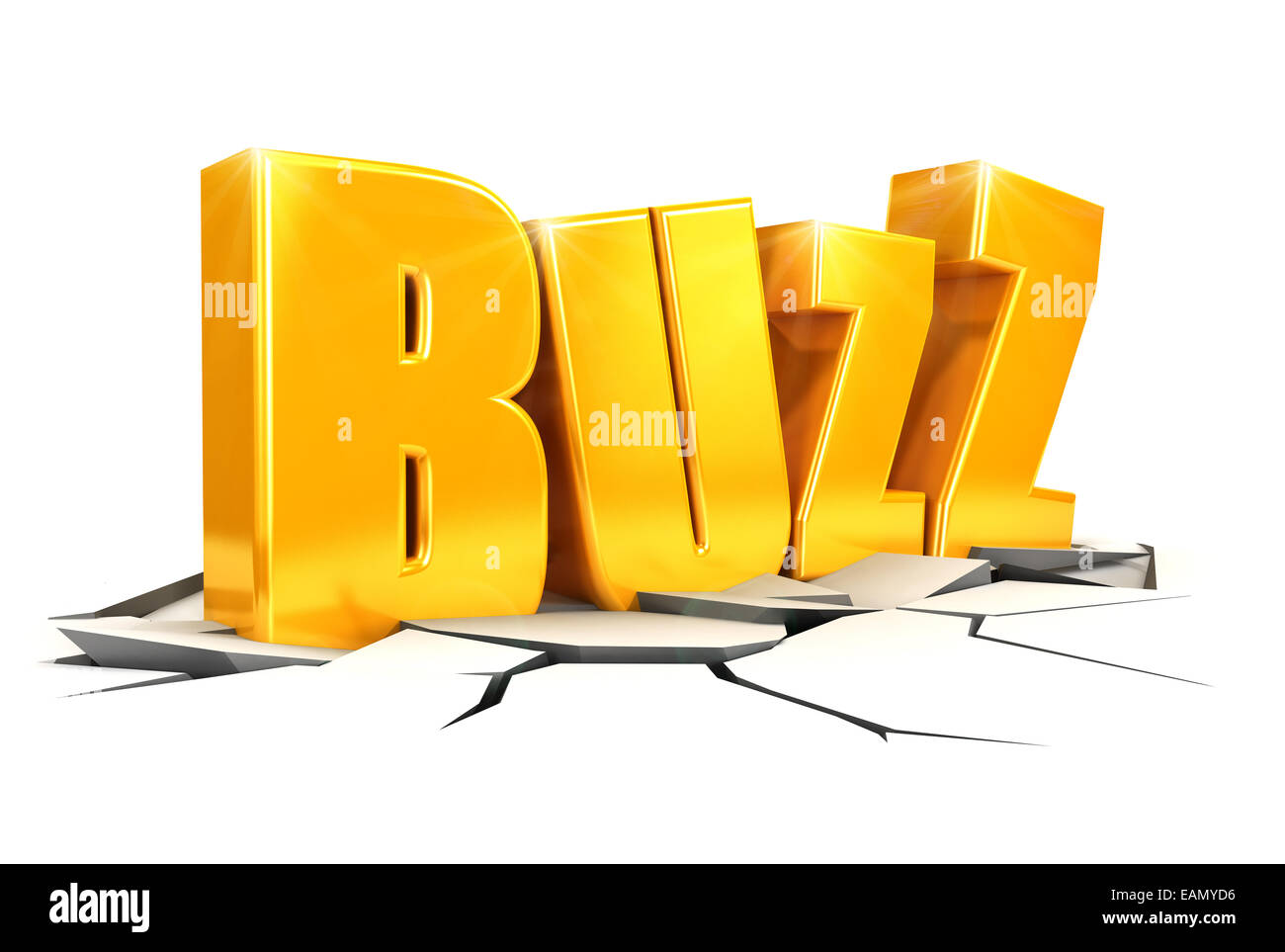 3d buzz concept, isolated white background, 3d image Stock Photo