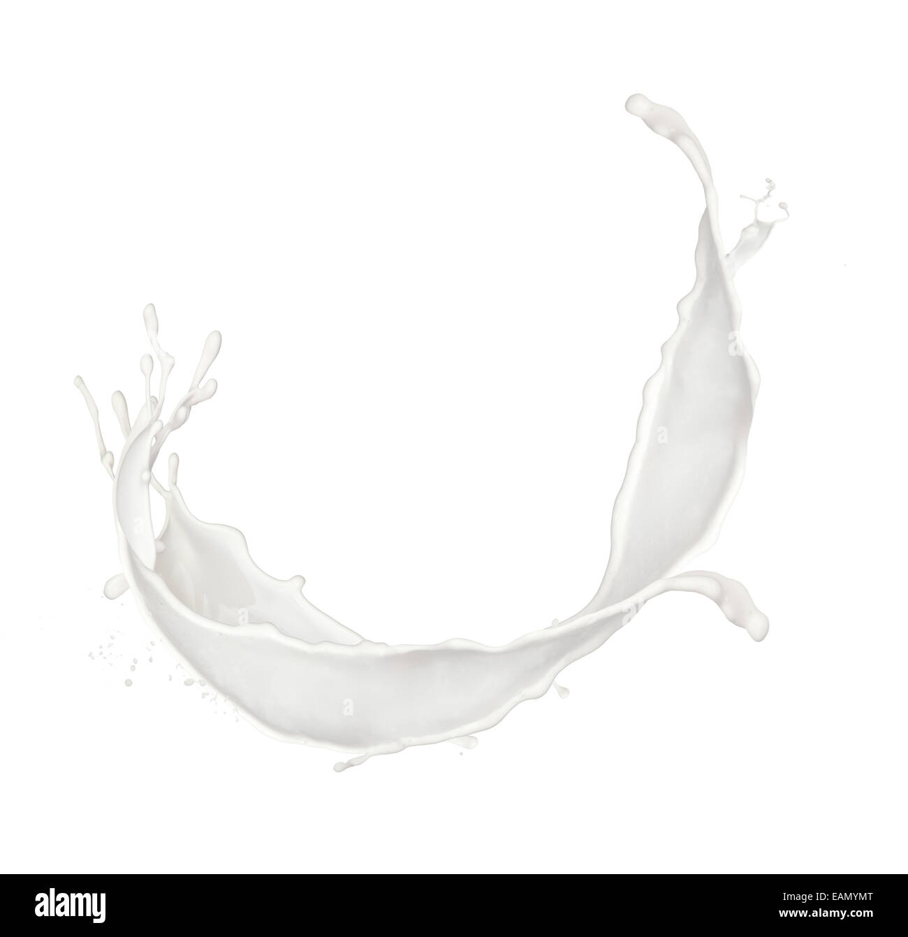 Isolated shots of milk splashes on white background Stock Photo - Alamy