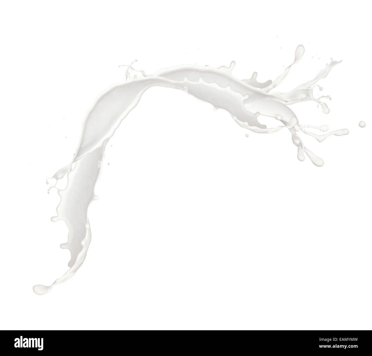 Isolated shots of milk splashes on white background Stock Photo - Alamy