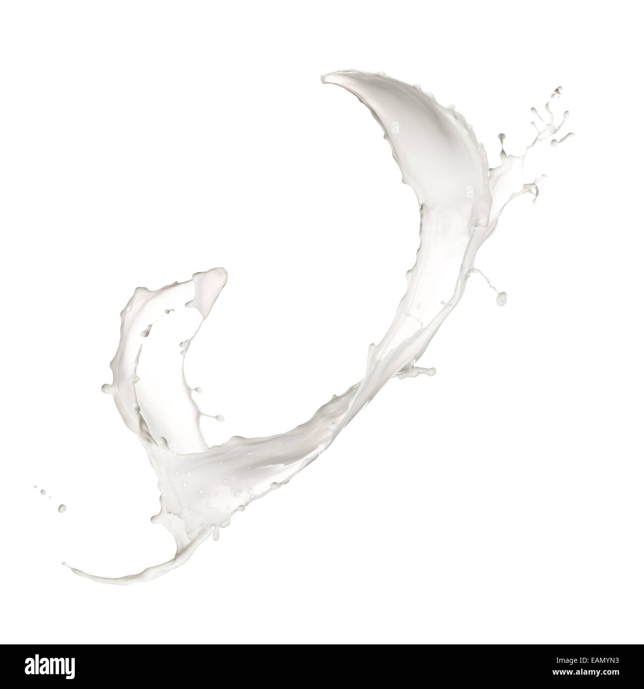 Isolated shots of milk splashes on white background Stock Photo - Alamy