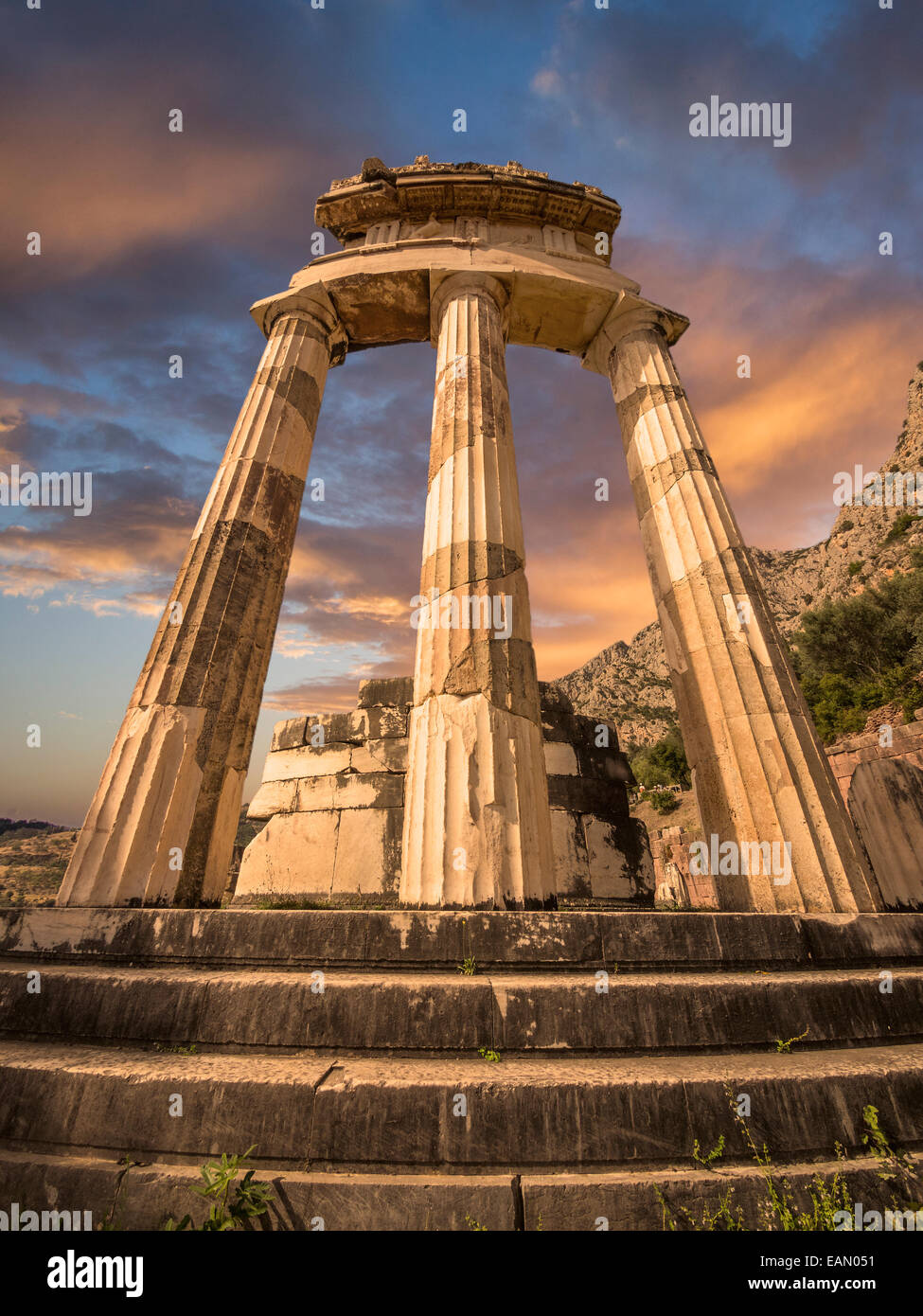 Tholos at Delphi, Greece Stock Photo