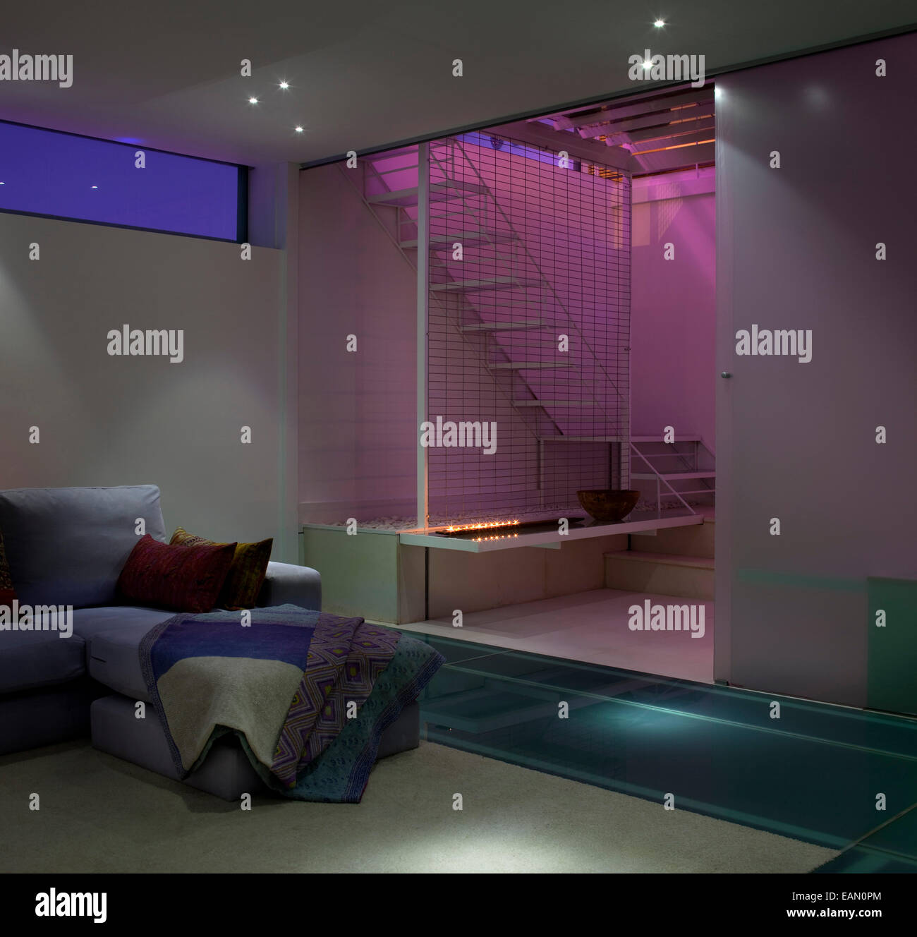 Grey upholstered sofa hires stock photography and images Alamy