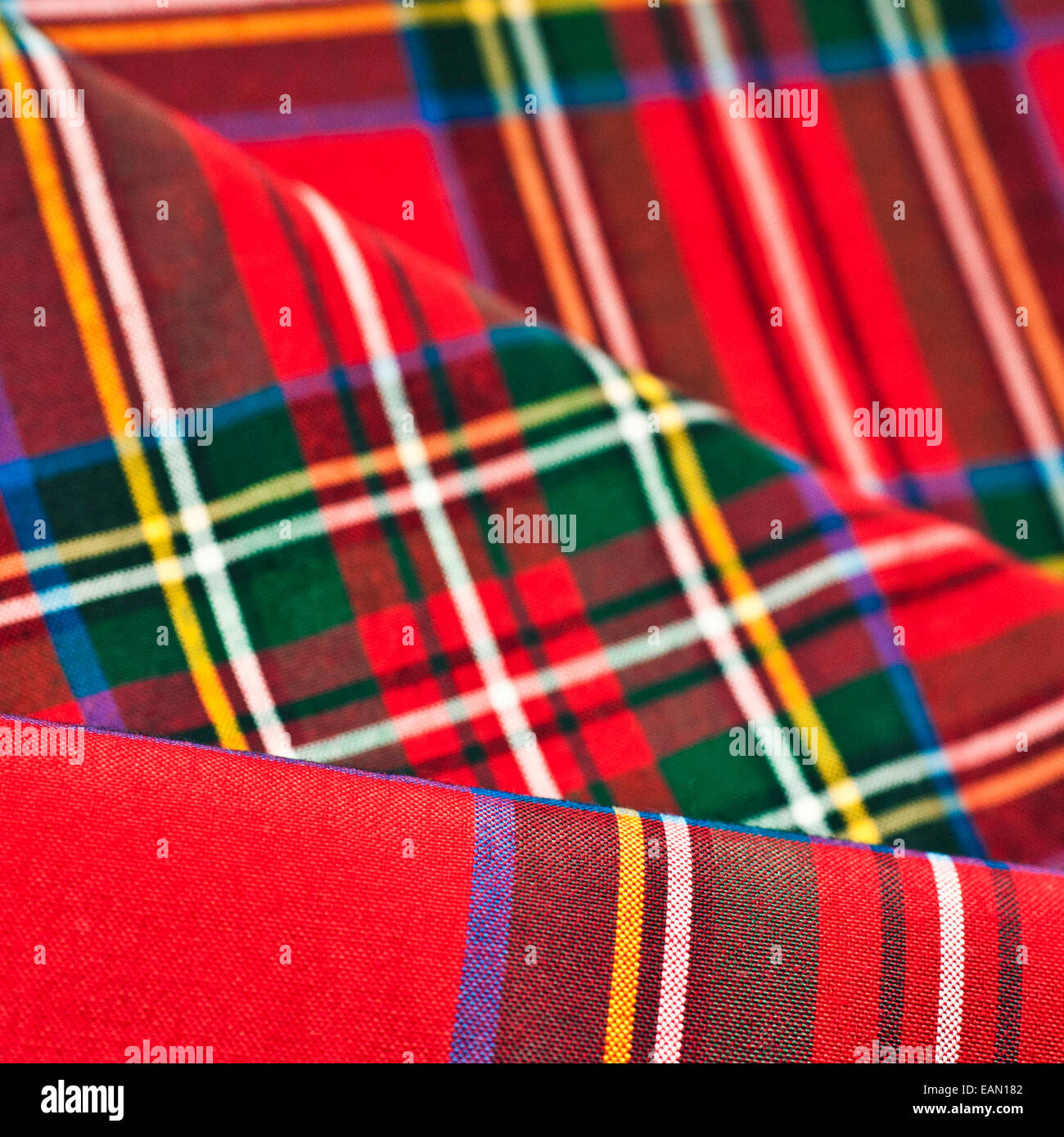 Tartan textile background Stock Photo