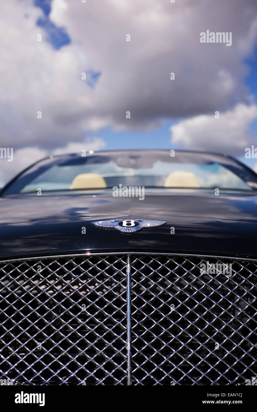Bentley Continental GT Convertible front end abstract Stock Photo