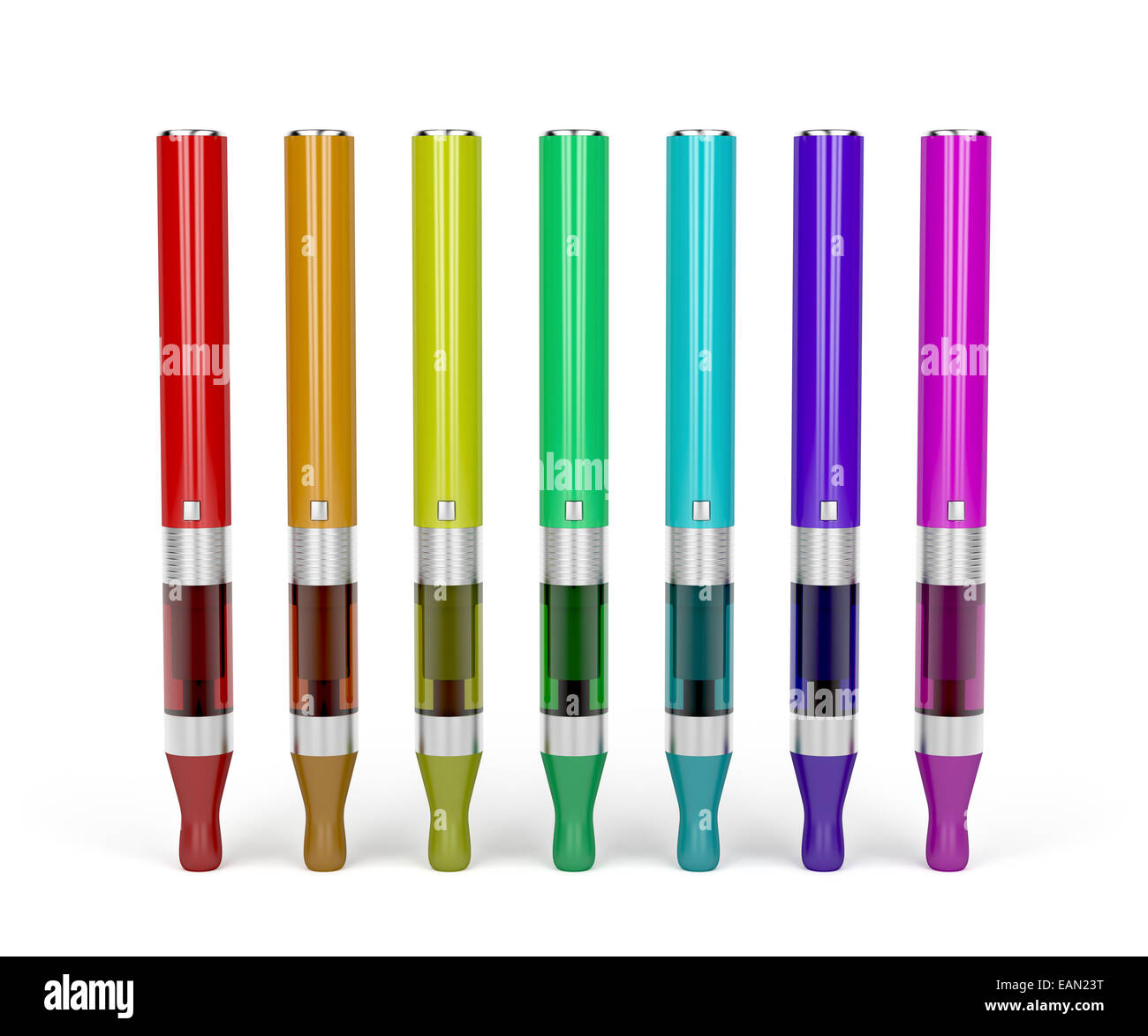 Electronic cigarettes with different colors and flavors Stock Photo Alamy