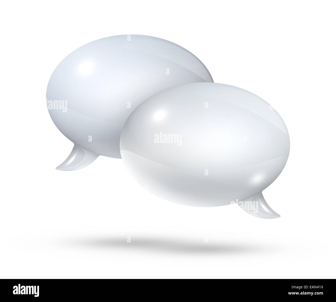 3D white speech bubbles isolated on white Stock Photo - Alamy