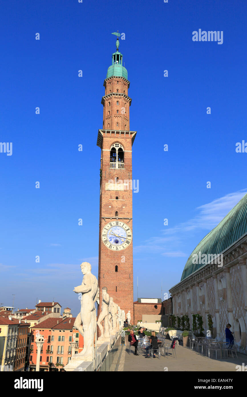 Torre di Piazza and Basilica Palladiana roof terrace, Vicenza, Italy