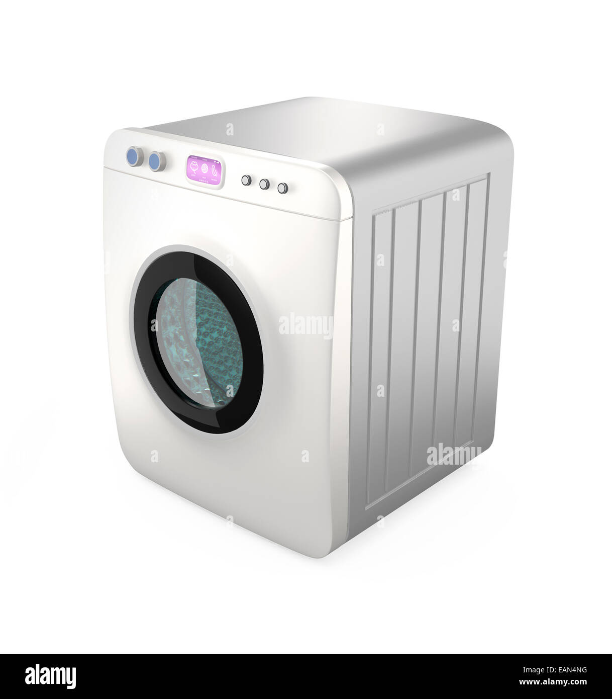 Wash machine with touch panel.  Concept for IoT ( Internet of things) Stock Photo