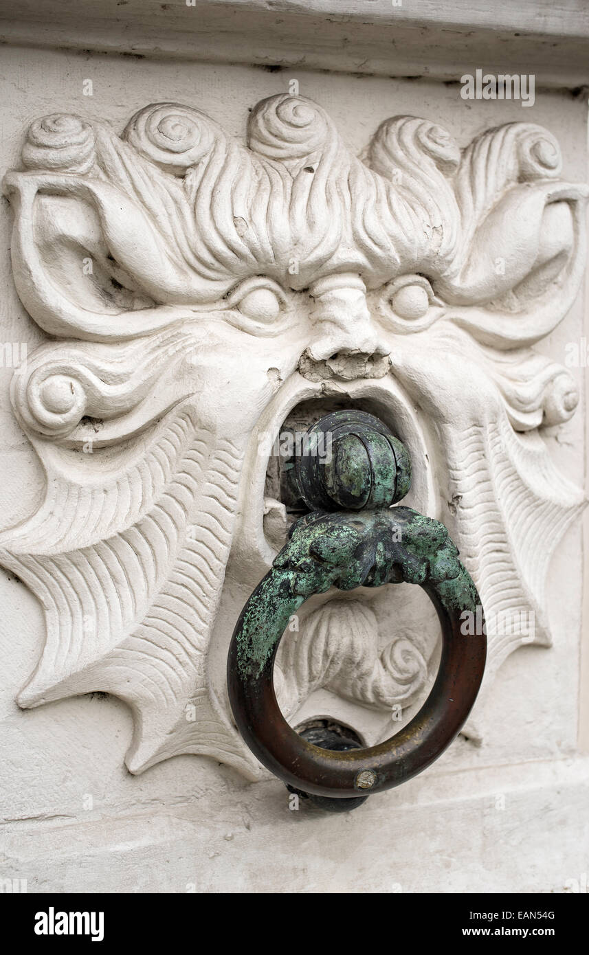 Ornate Door knocker, Bruges, Belgium Stock Photo