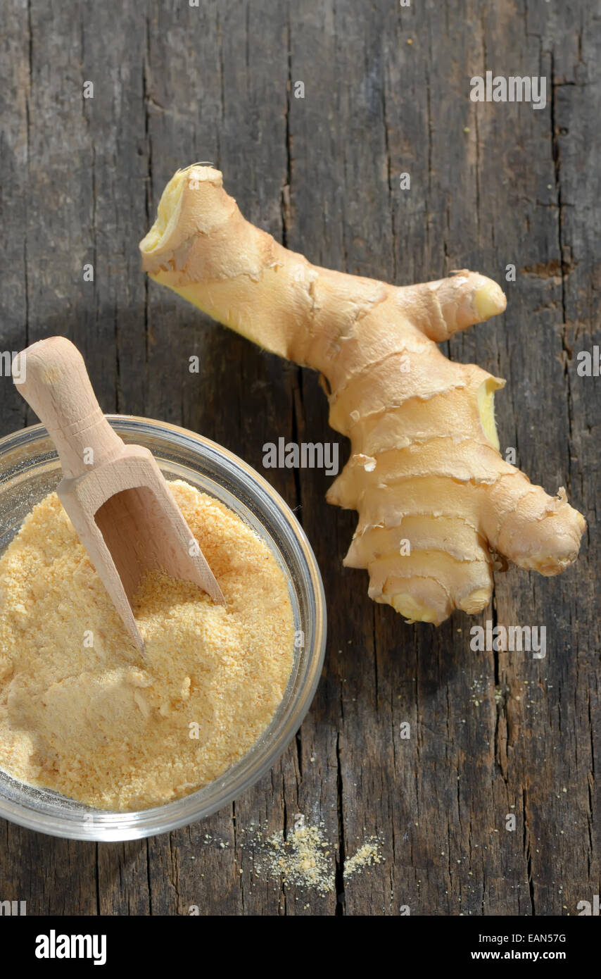 Ginger root and powder hires stock photography and images Alamy