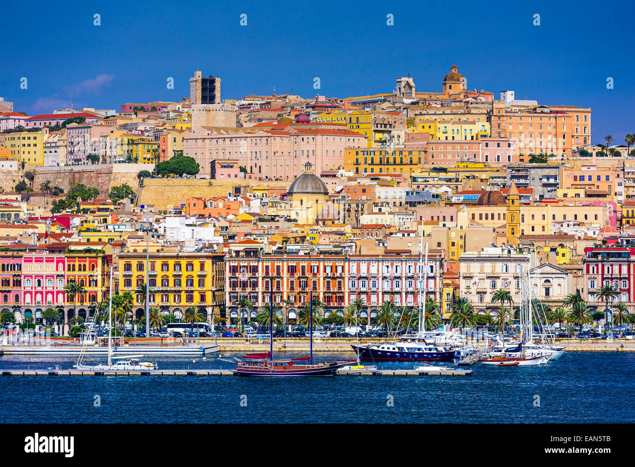 Cagliari, Sardinia, Italy cityscape. Stock Photo