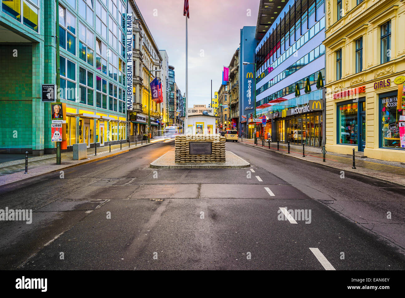 Checkpoint Charlie in Berlin, Germany. Stock Photo