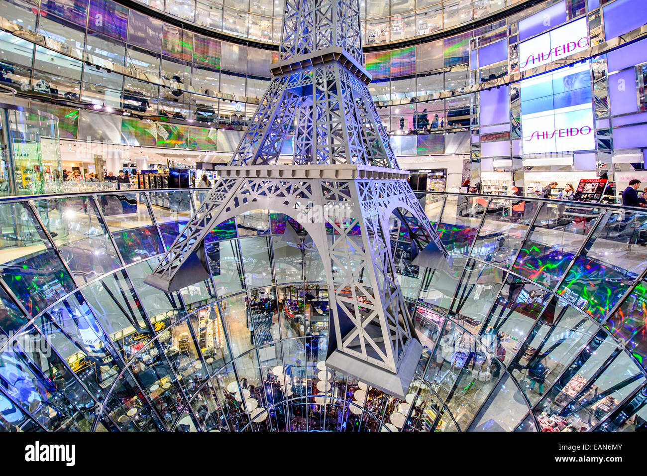 Galeries Lafayette located in the Friedrichstrasse shopping district of Berlin. Stock Photo