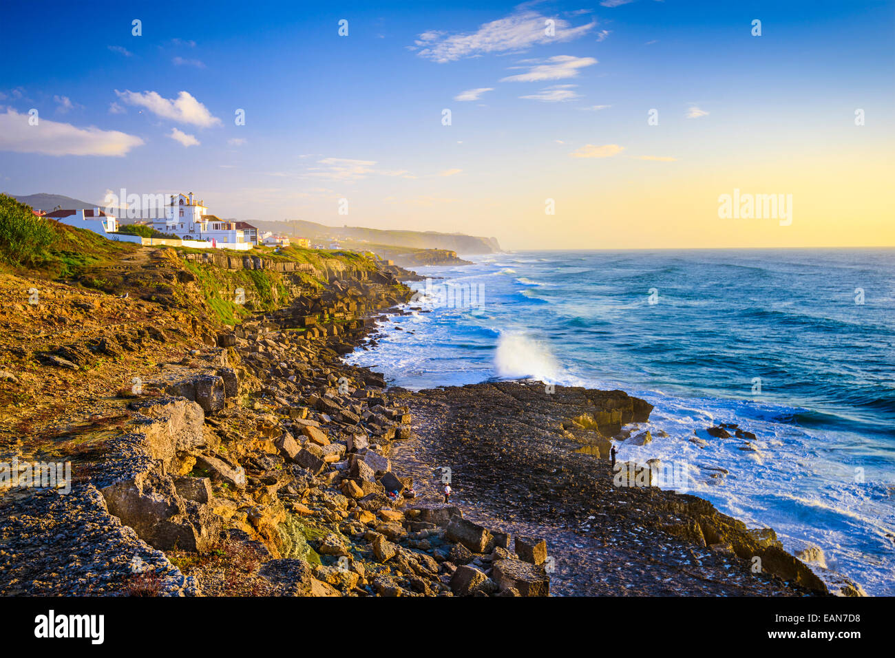 Sintra, Portugal coastline on the Atlantic Ocean. Stock Photo