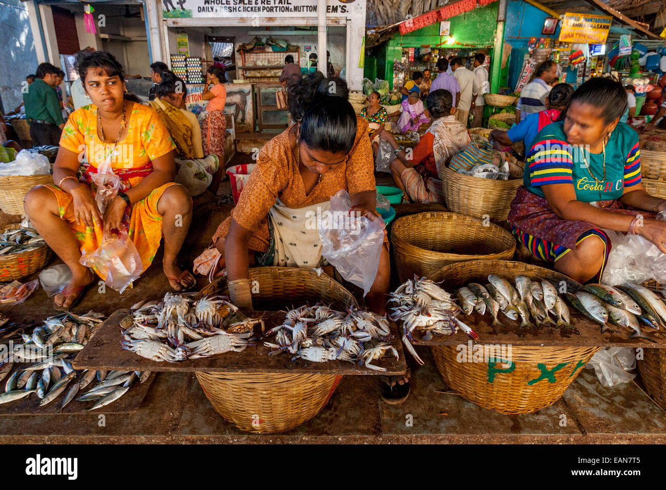 Goa calangute fish market hires stock photography and images Alamy