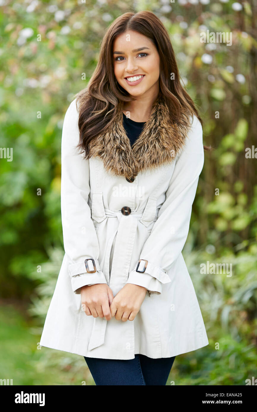 Portrait of beautiful woman outdoors Stock Photo - Alamy