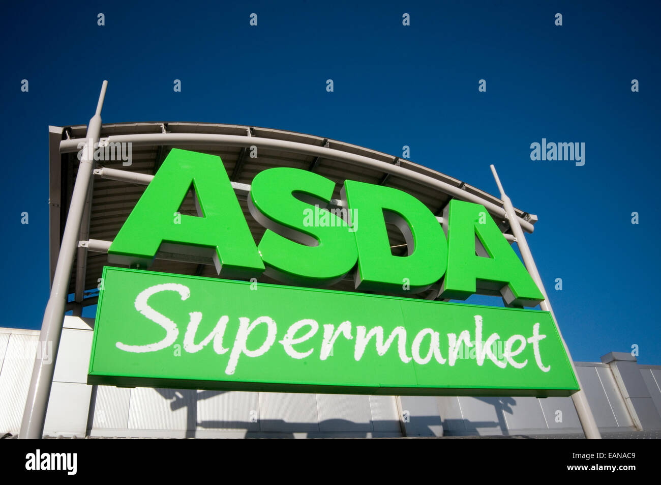 ASDA supermarket supermarket chain walmart brand super market markets hypermarket superstore superstores uk big large shop shops Stock Photo