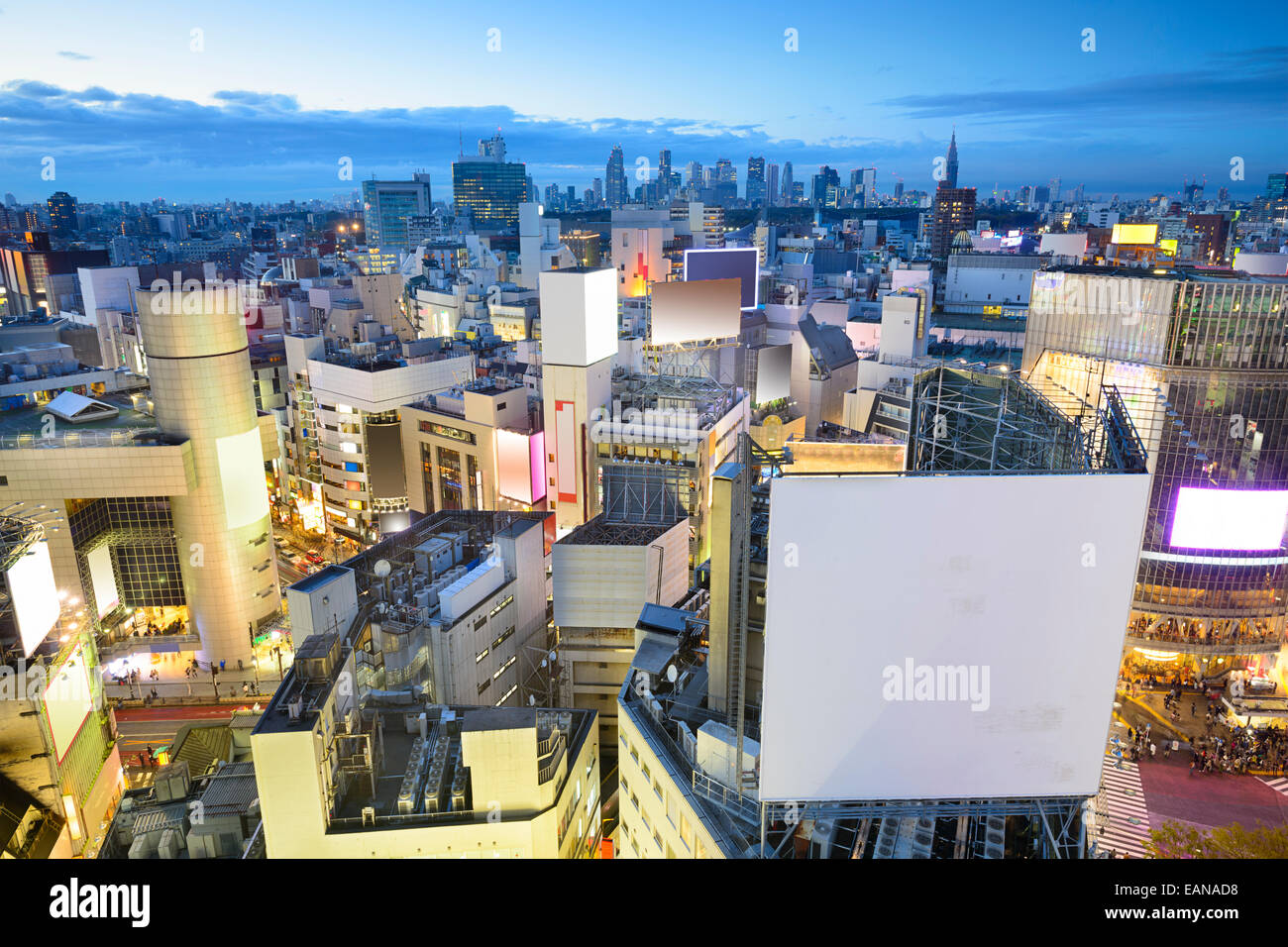 Tokyo, Japan cityscape at Shibuya Ward during at twilight. Stock Photo