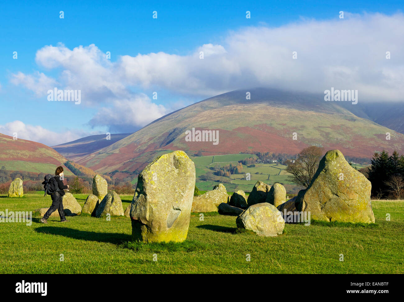 Castlerigg stone circle, near Keswick, Lake District National Park, Cumbria, England UK Stock Photo
