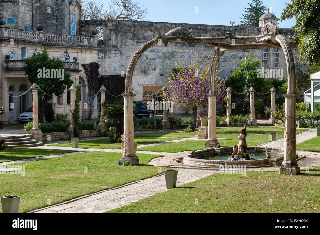 Attard, Malta. Villa Bologna, a fine 18c house and garden. The Dolphin