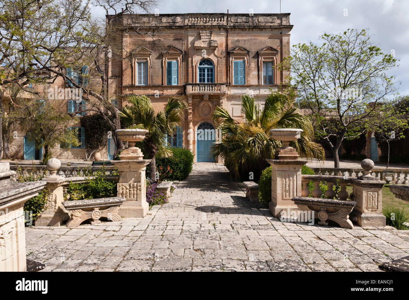 Attard, Malta. Villa Bologna, a fine 18c house and garden Stock Photo