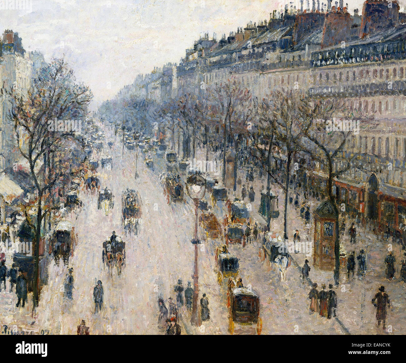 Camille Pissarro  Boulevard Montmartre on a Winter Morning Stock Photo