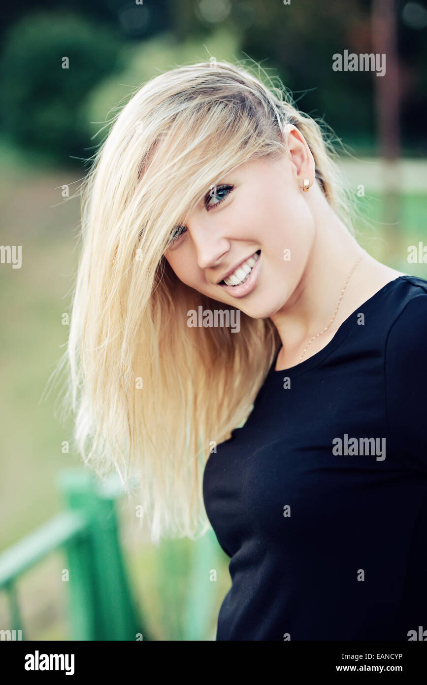 Blonde girl portrait hi-res stock photography and images - Alamy